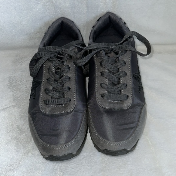 Very G Gypsy Jazz grey and black glitter star sporty sneakers size 7 - Picture 2 of 7